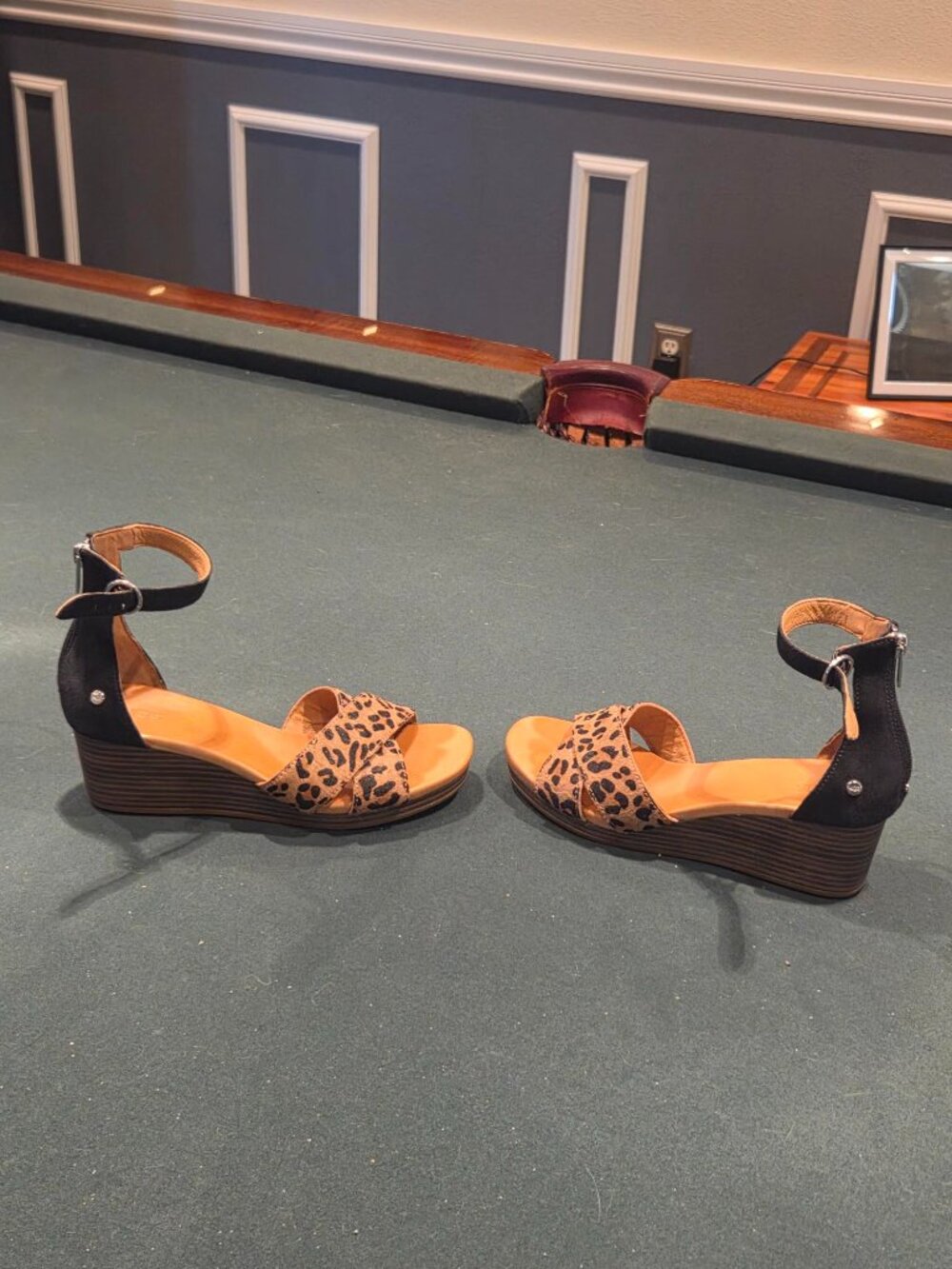 Leopard print sandals